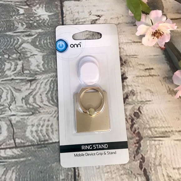 3/$20 Onn Gold Tone 360 Rotate 180 Swivel Ring Stand - Picture 3 of 3